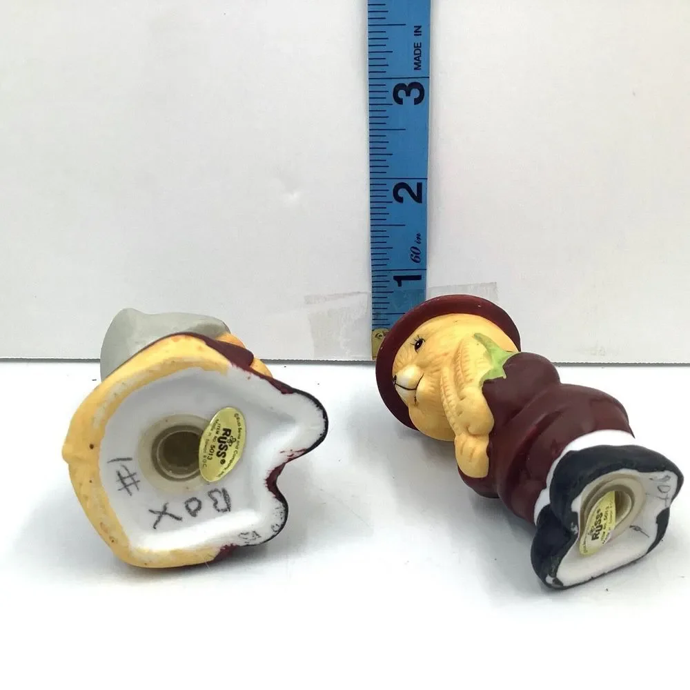 Russ Pilgrims Corn Grape Pear Apple Salt and Pepper Shakers Gift‎ Thanksgiving
